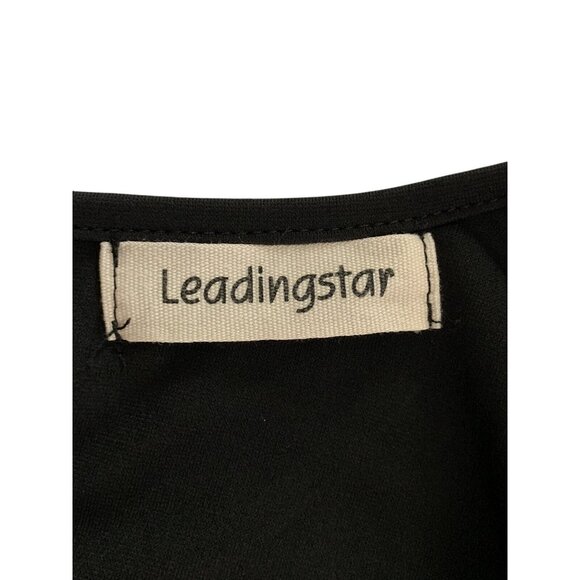 Leadingstar Black Long-Sleeve Knee Length Shift Dress Zip Back Closure Size XL - Picture 9 of 10
